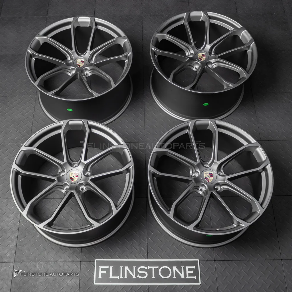 ล้อ Custom forged สำหรับ Porsche ลาย Turbo GT สีเทาด้าน ขอบ 22 5-130