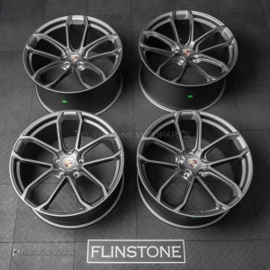 ล้อ Custom forged สำหรับ Porsche ลาย Turbo GT สีเทาด้าน ขอบ 22 5-130