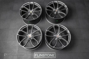 ล้อ Custom forged สำหรับ Porsche ลาย Turbo GT สีเทาด้าน ขอบ 22 5-130