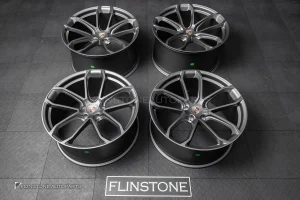 ล้อ Custom forged สำหรับ Porsche ลาย Turbo GT สีเทาด้าน ขอบ 22 5-130