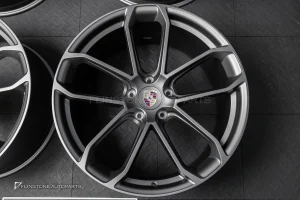 ล้อ Custom forged สำหรับ Porsche ลาย Turbo GT สีเทาด้าน ขอบ 22 5-130