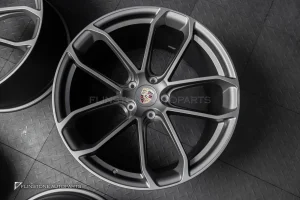 ล้อ Custom forged สำหรับ Porsche ลาย Turbo GT สีเทาด้าน ขอบ 22 5-130