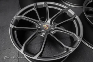 ล้อ Custom forged สำหรับ Porsche ลาย Turbo GT สีเทาด้าน ขอบ 22 5-130