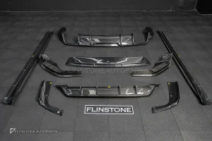 ลิ้นหน้า + ดิฟฟิวเซอร์ + สเกิร์ตข้าง Carbon fiber สำหรับ Porsche cayenne ทรง Future design