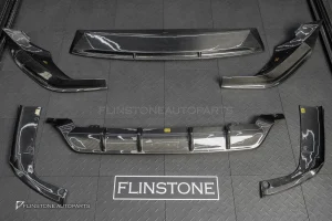 ลิ้นหน้า + ดิฟฟิวเซอร์ + สเกิร์ตข้าง Carbon fiber สำหรับ Porsche cayenne ทรง Future design