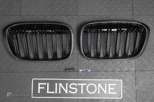 กระจังหน้า ขอบ Carbon fiber สำหรับ X1 F48 เส้นคู่ สีดำเงา