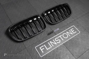 กระจังหน้า ขอบ Carbon fiber สำหรับ X1 F48 เส้นคู่ สีดำเงา
