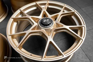 ล้อ Custom Forged Center Lock สำหรับ 718 Cayman สีทองด้าน พร้อมชุดถอด ขอบ20 5-130