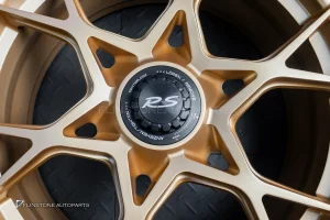 ล้อ Custom Forged Center Lock สำหรับ 718 Cayman สีทองด้าน พร้อมชุดถอด ขอบ20 5-130