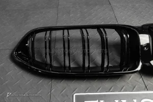 กระจังหน้า สำหรับ BMW G15 Series 8 เส้นคู่ สีดำเงา มีกล้องหน้า
