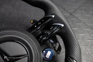 พวงมาลัย Carbon fiber พร้อม Airbag หนังดำ ด้ายดำ สำหรับ W464 G-Glass G63