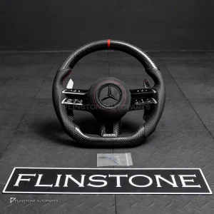 พวงมาลัย พร้อม Airbag Carbon finer หนังดำ ด้ายแดง สำหรับ C257 CLS-Class