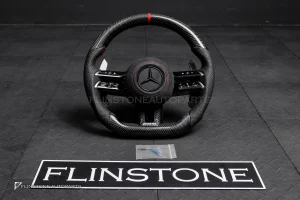 พวงมาลัย พร้อม Airbag Carbon finer หนังดำ ด้ายแดง สำหรับ C257 CLS-Class