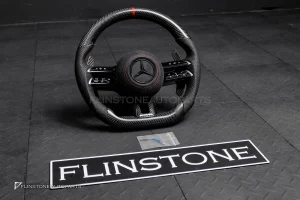 พวงมาลัย พร้อม Airbag Carbon finer หนังดำ ด้ายแดง สำหรับ C257 CLS-Class