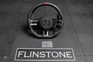 พวงมาลัย พร้อม Airbag Carbon finer หนังดำ ด้ายแดง สำหรับ C257 CLS-Class