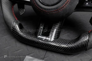 พวงมาลัย พร้อม Airbag Carbon finer หนังดำ ด้ายแดง สำหรับ C257 CLS-Class
