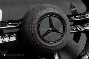 พวงมาลัย พร้อม Airbag Carbon finer หนังดำ ด้ายแดง สำหรับ C257 CLS-Class