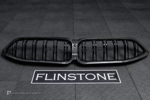 กระจังหน้า Carbon fiber สำหรับ BMW G15 Series 8 เส้นคู่ ก้านสีดำเงา มีกล้องหน้า