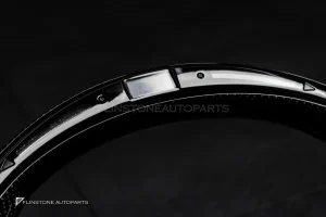 พวงมาลัยพร้อมAirbag พร้อม Display Shift LED สำหรับ C257 CLS-Class หนังดำ ด้ายแดง