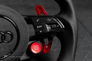 พวงมาลัยพร้อม Airbag สำหรับ Audi Q8 หนังดำ ด้ายแดง