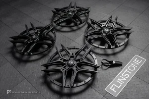 Custom forged ส่วนนอก แบบ Center lock สำหรับ Maserati Levante สีดำด้าน