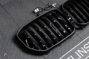 กระจังหน้า สำหรับ BMW X5 G18 LCI เส้นเดี่ยว สีดำเงา มีกล้องหน้า