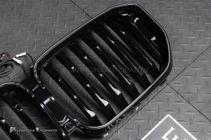 กระจังหน้า สำหรับ BMW X5 G18 LCI เส้นเดี่ยว สีดำเงา มีกล้องหน้า
