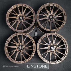 ล้อ Custom Forged สำหรับ Porsche Cayenne Coupe 9Y0.2 Center CapLock สี Satin Bronze Gold ขอบ 22 5-130