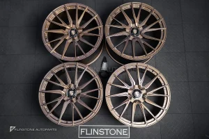 ล้อ Custom Forged สำหรับ Porsche Cayenne Coupe 9Y0.2 Center CapLock สี Satin Bronze Gold ขอบ 22 5-130