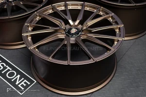 ล้อ Custom Forged สำหรับ Porsche Cayenne Coupe 9Y0.2 Center CapLock สี Satin Bronze Gold ขอบ 22 5-130
