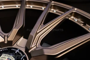 ล้อ Custom Forged สำหรับ Porsche Cayenne Coupe 9Y0.2 Center CapLock สี Satin Bronze Gold ขอบ 22 5-130