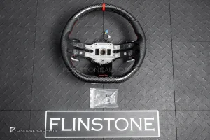 พวงมาลัย Carbon fiber หนังดำ ด้ายแดง ไม่มีกรอบ และ Airbag สำหรับ W206 C-Class