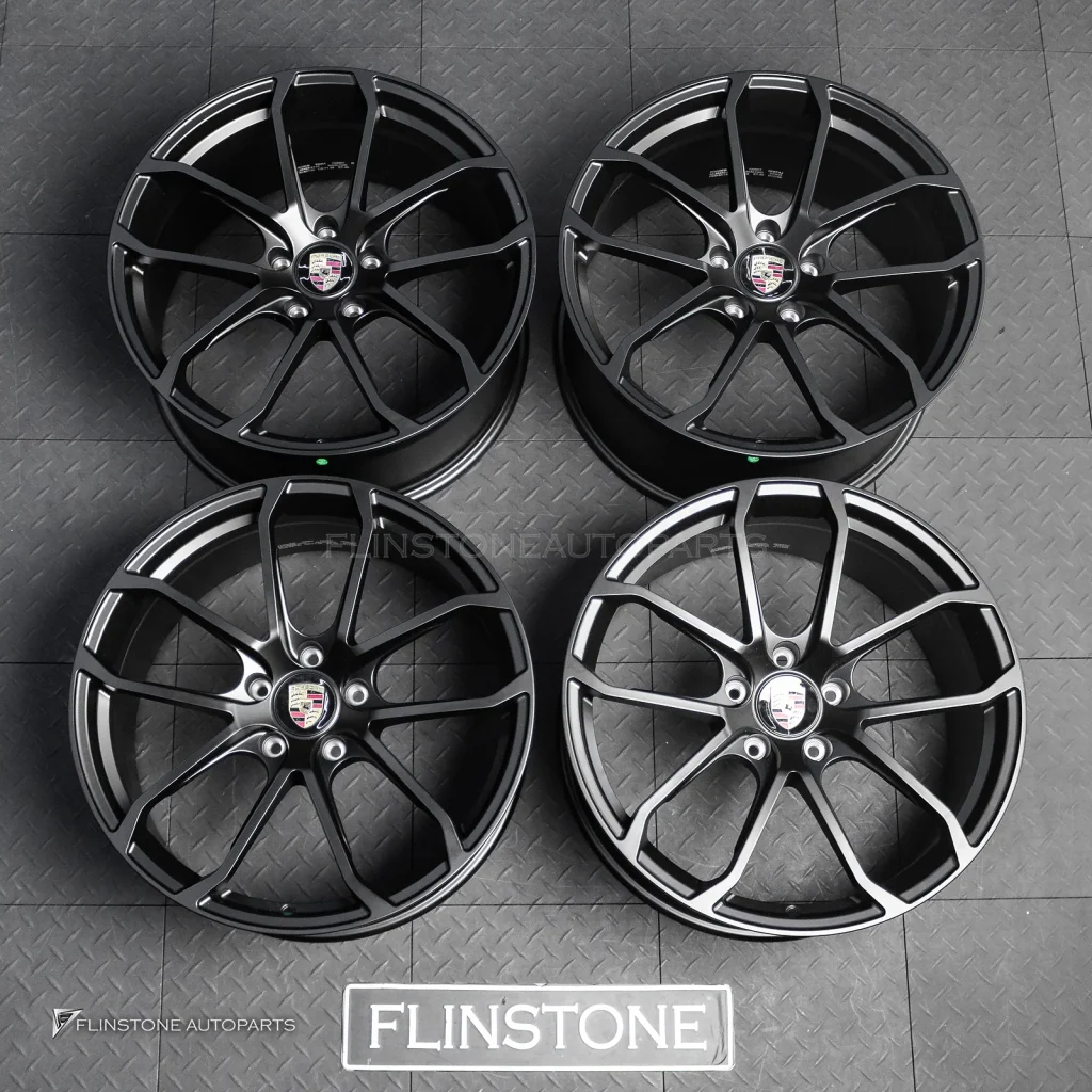 ล้อ Custom forged สำหรับ PORSCHE Cayenne 958 ลาย TURBO GT 21 นิ้ว 5-130 สีดำด้าน