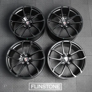 ล้อ Custom forged สำหรับ PORSCHE Cayenne 958 ลาย TURBO GT 21 นิ้ว 5-130 สีดำด้าน