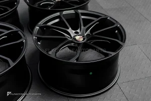 ล้อ Custom forged สำหรับ PORSCHE Cayenne 958 ลาย TURBO GT 21 นิ้ว 5-130 สีดำด้าน