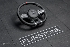 พวงมาลัยพร้อมAirbag สำหรับ W117 CLA-Class แท้ หนังดำ ด้ายแดง