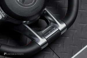 พวงมาลัยพร้อมAirbag สำหรับ W117 CLA-Class แท้ หนังดำ ด้ายแดง