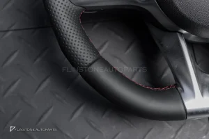 พวงมาลัยพร้อมAirbag สำหรับ W117 CLA-Class แท้ หนังดำ ด้ายแดง