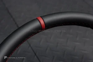 พวงมาลัยพร้อมAirbag สำหรับ W117 CLA-Class แท้ หนังดำ ด้ายแดง