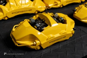 ชุดเบรค สำหรับ PORSCHE 992 Carrera S สีเหลือง โลโก้ดำ