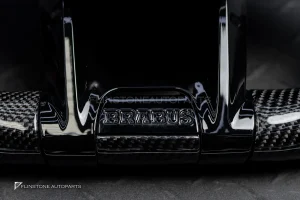 พวงมาลัยCarbon fiber สำหรับ C217 S-Class Coupe ลาย Brabus หนังดำ ด้ายแดง