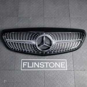 กระจังหน้า W205 C-Class ทรง Diamond ขอบสีดำเงา สำหรับรถ Executive