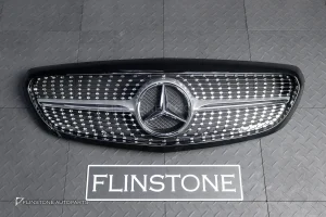 กระจังหน้า W205 C-Class ทรง Diamond ขอบสีดำเงา สำหรับรถ Executive