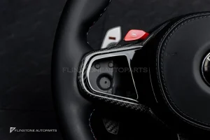 พวงมาลัยพร้อมAirbag หนังดำ ด้ายฟ้าน้ำเงินแดง สำหรับ G26 Series 4
