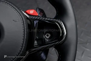 พวงมาลัยพร้อมAirbag หนังดำ ด้ายฟ้าน้ำเงินแดง สำหรับ G26 Series 4