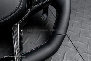 พวงมาลัยพร้อมAirbag หนังดำ ด้ายฟ้าน้ำเงินแดง สำหรับ G26 Series 4