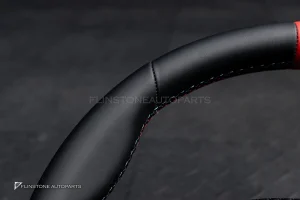 พวงมาลัยพร้อมAirbag หนังดำ ด้ายฟ้าน้ำเงินแดง สำหรับ G26 Series 4