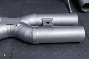 ชุดท่อ USUS TITANIUM EXHAUST สำหรับ Ferrari 812 (สีเงิน) Muffler Exhaust + X-Pipe + Sport Cat