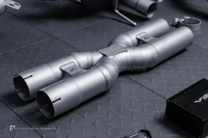 ชุดท่อ USUS TITANIUM EXHAUST สำหรับ Ferrari 812 (สีเงิน) Muffler Exhaust + X-Pipe + Sport Cat