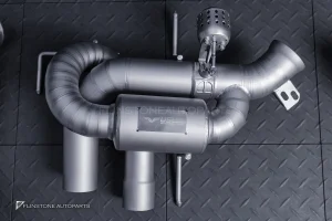 ชุดท่อ USUS TITANIUM EXHAUST สำหรับ Ferrari 812 (สีเงิน) Muffler Exhaust + X-Pipe + Sport Cat